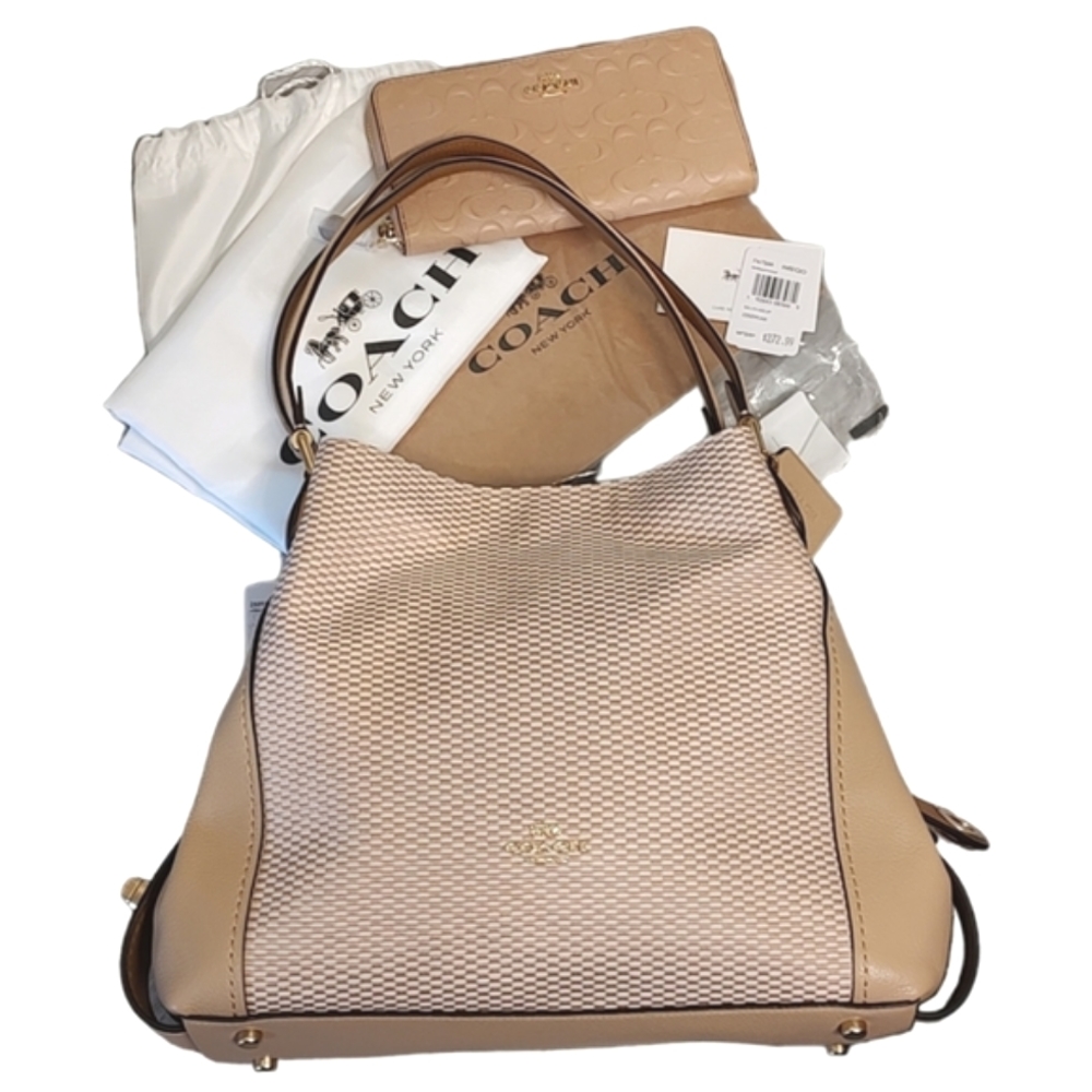COACH Legacy Jacquard Edie 31 Shoulder Bag Tote Hobo Beechwood 28895 - Picture 16 of 16